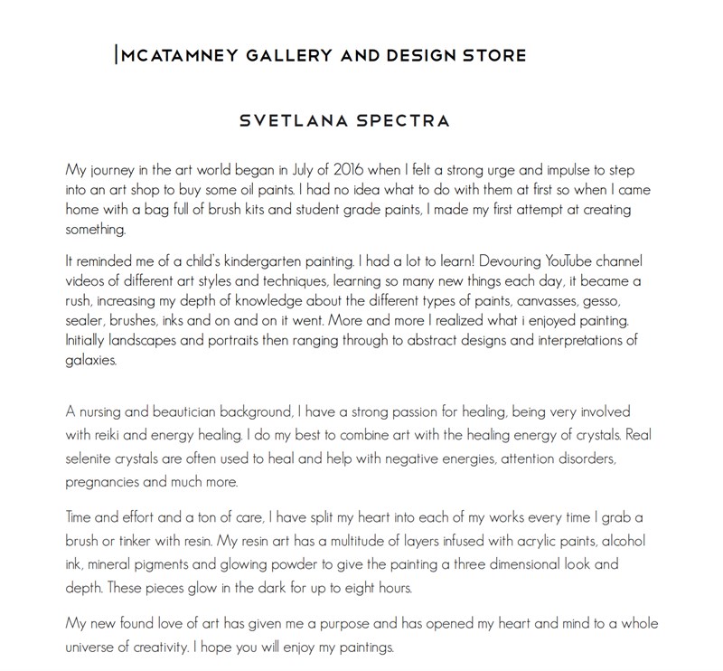 Svetlana-Spectra-Statement